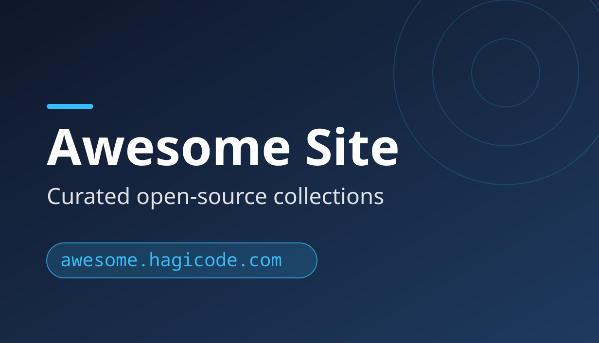 Awesome Site banner: community-curated open-source collections